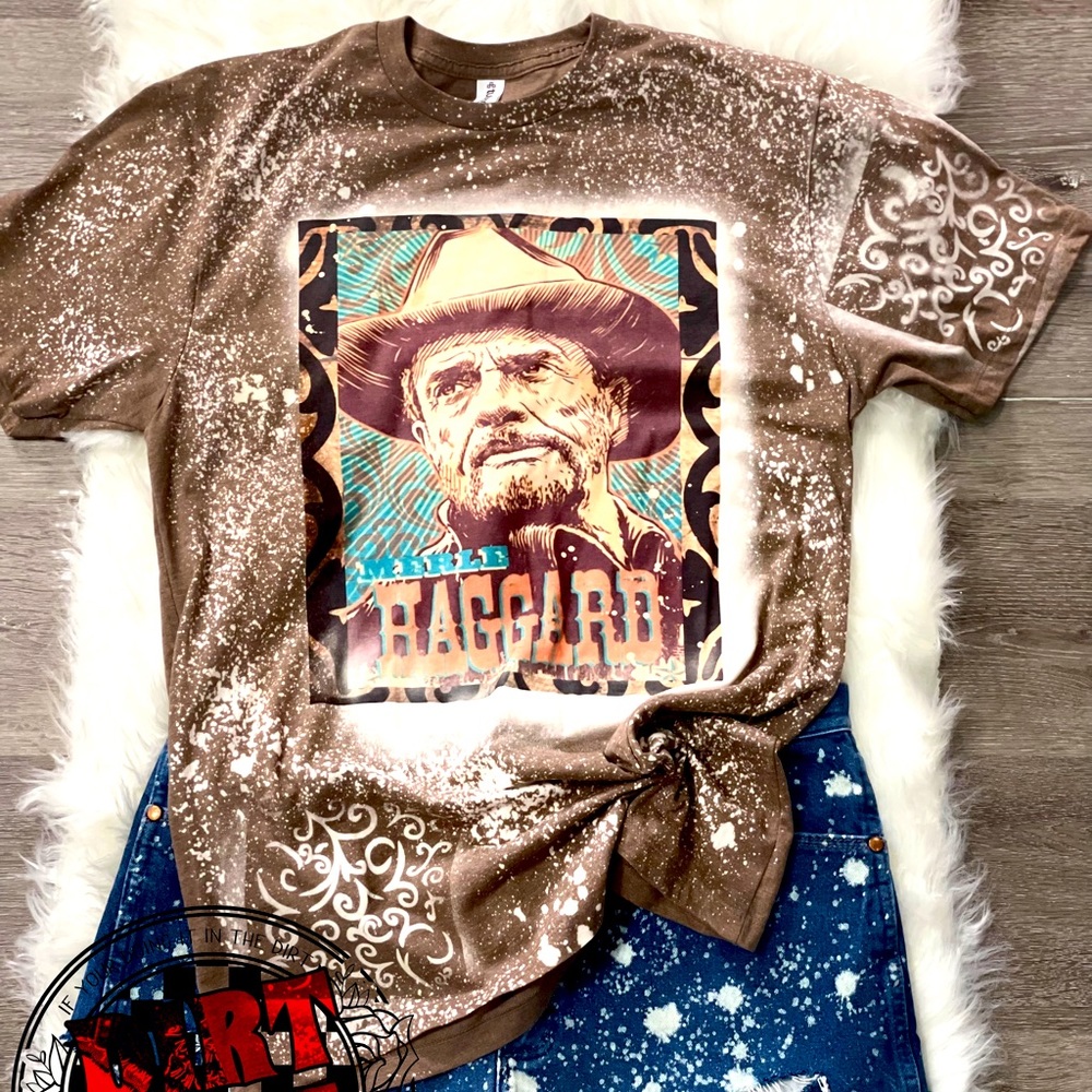 Merle Haggard bleached tee
